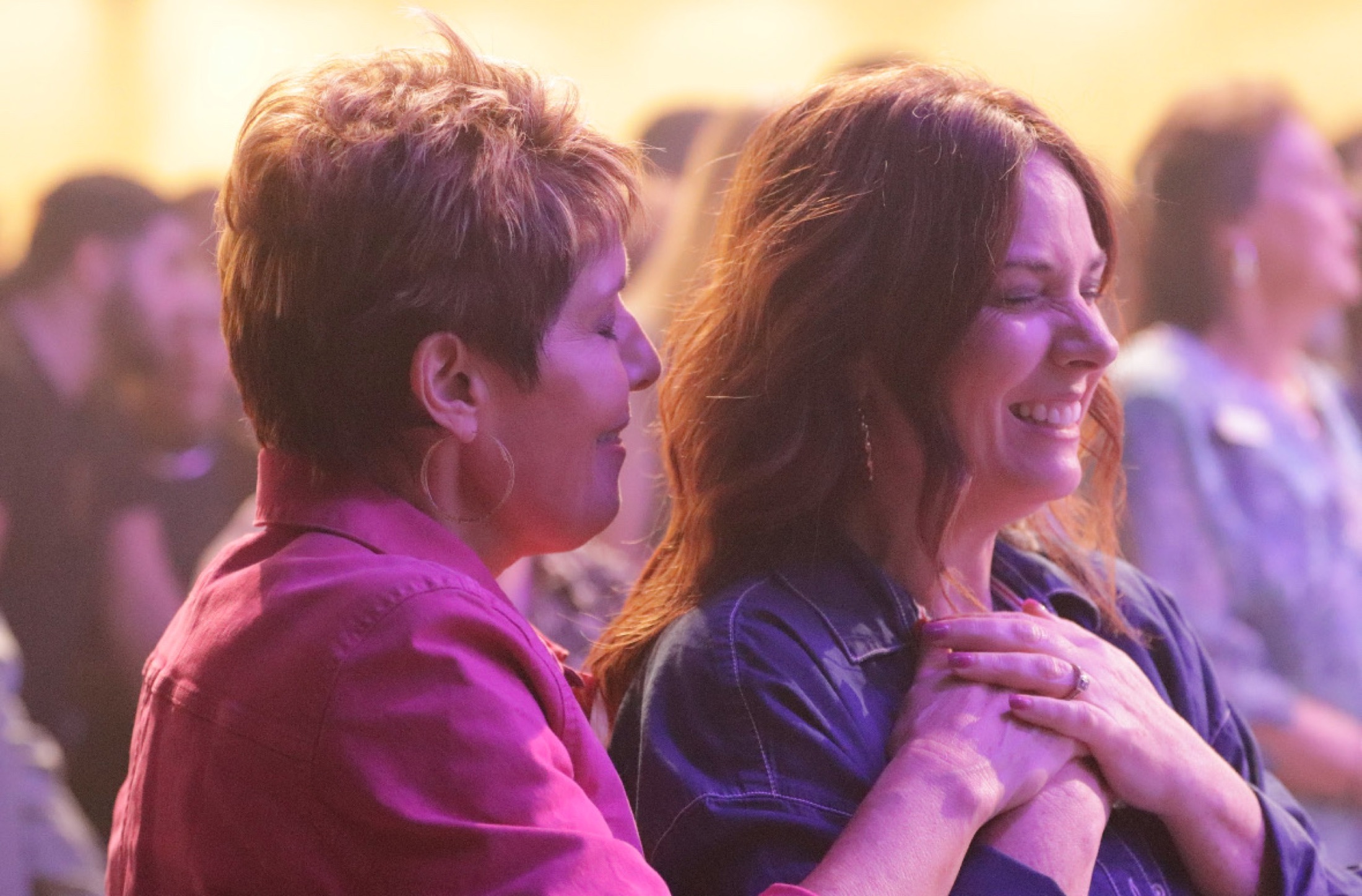 An embrace during ministry time